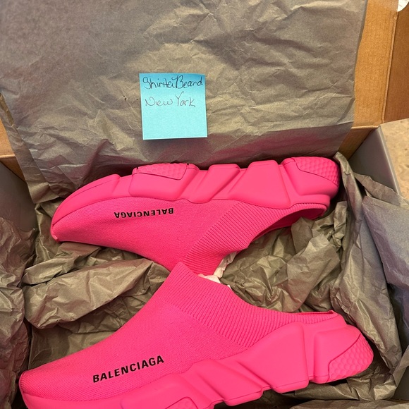 Balenciaga mule. Size 39, in Fluo Pink. - Picture 4 of 4
